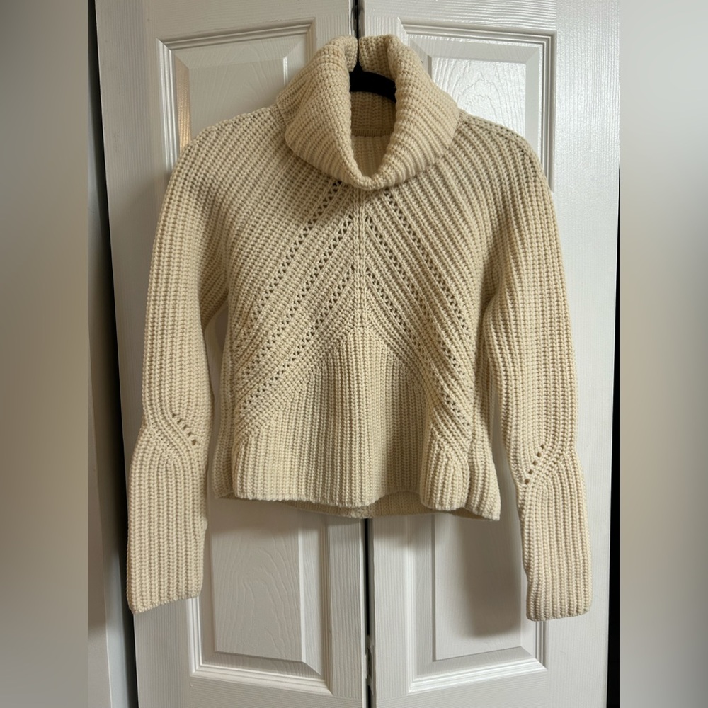 Cream Rag and Bone Turtle Neck Sweater